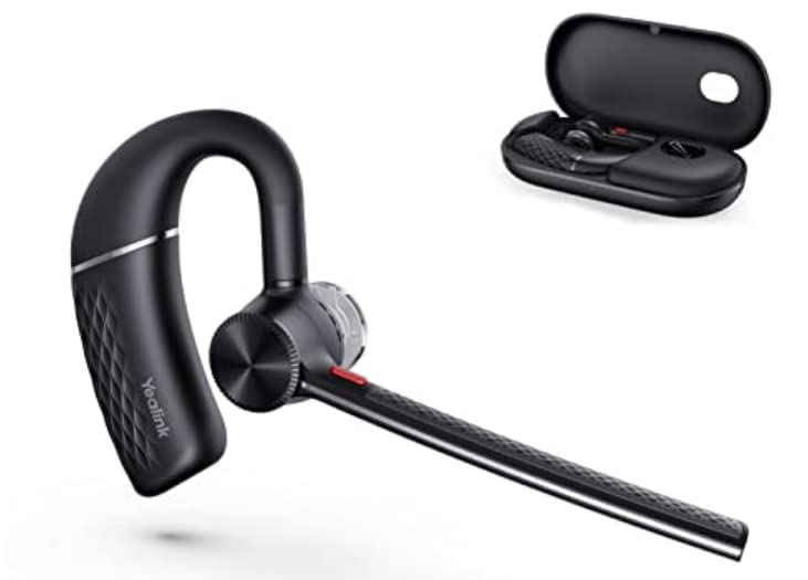 Yealink BH71 Wireless Bluetooth Headset with Noise Canceling Microphone - Lightweight Hands-Free Earpiece for Cell Phone, PC, Driving, Business & Office Use - Perfect for Conference Calls & Remote Work