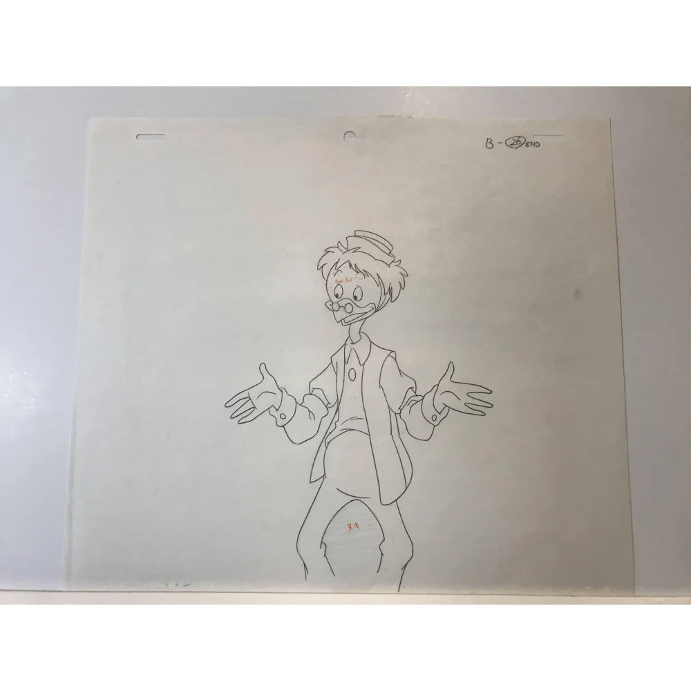 Original Ducktales Disney 90s TV Show Production Sketch Drawing & Cell with COA 1/1 - Rare Collectible for Disney Fans, Animation Art Lovers & 90s Nostalgia - Perfect for Home Decor, Gift Giving & Memorabilia Display