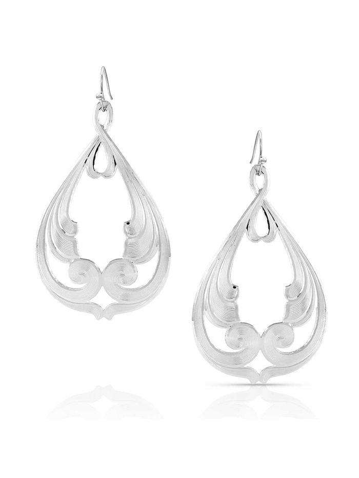 Montana Silversmiths ER5452 Resilient Montana Legacy Earrings for Women - Sterling Silver Western Jewelry for Cowgirl Style & Everyday Wear