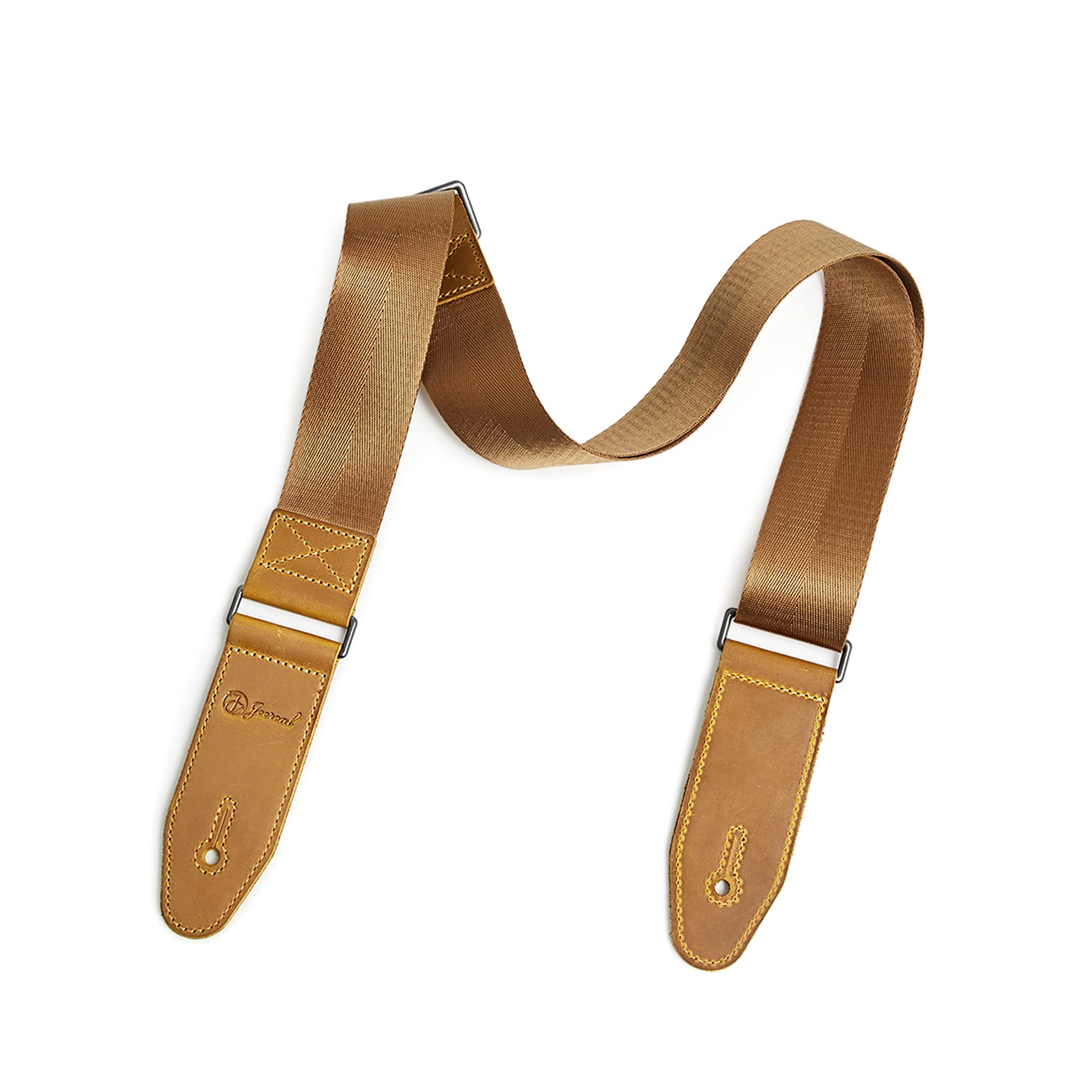 Premium Jeereal Guitar Strap - Soft Cotton with Genuine Leather Ends for Acoustic, Electric Guitar, Bass & Banjo | Comfortable & Durable for Live Performances, Studio Sessions & Practice