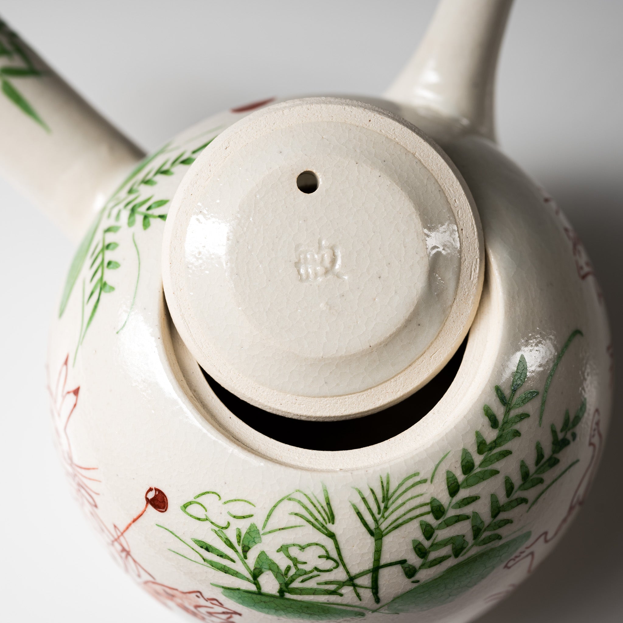 Handmade Kyoto Kiyomizu Ware Teapot - Authentic Gohon Kozanji Ceramic - Perfect for Japanese Tea Ceremony & Home Decor