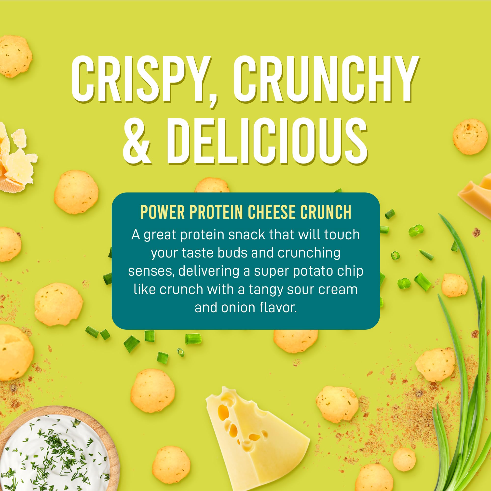 Næra Icelandic - Sour Cream & Onion 100% Cheese Crunch Protein Snacks | Keto Friendly, Gluten-Free, High Protein | All-Natural Snack for Adults & Kids (1.05 oz) | Perfect for On-the-Go, School Lunches & Low-Carb Diets