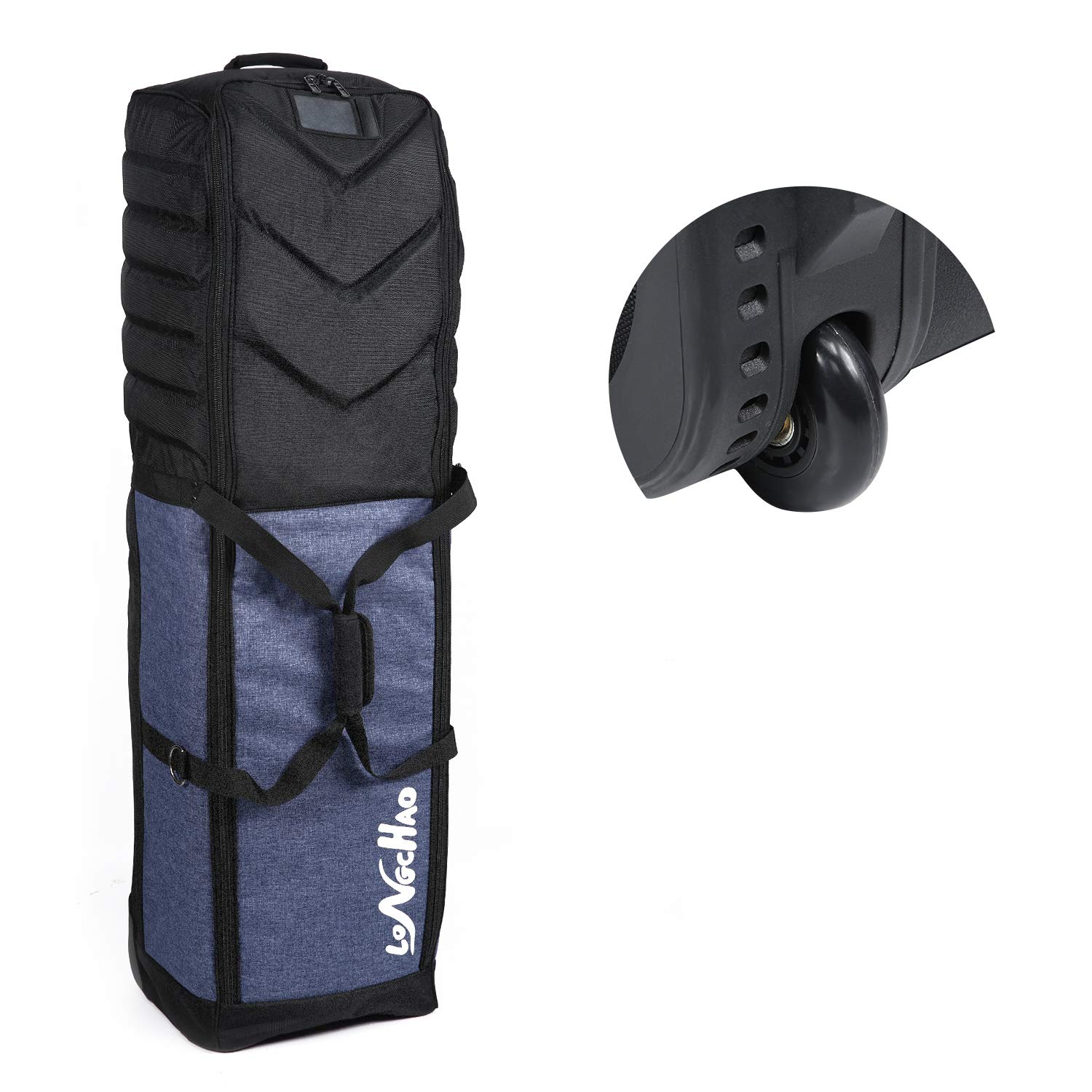 Premium Golf Travel Bag with Wheels - Large Capacity Airline Approved Golf Carry Case for Travel - Reinforced Support Plate & Sponge Padding for Club Protection - Durable & Wear-Resistant - Perfect for Air Travel, Golf Vacations & Tournament Transport