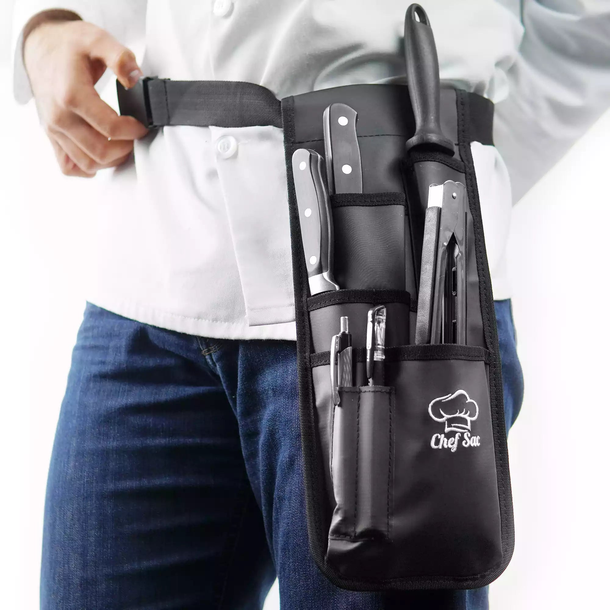 Premium Leather Chef Knife Holster - Durable & Stylish Knife Sheath for Professional Chefs & Home Cooks - Perfect for Kitchen, Camping & Outdoor Cooking