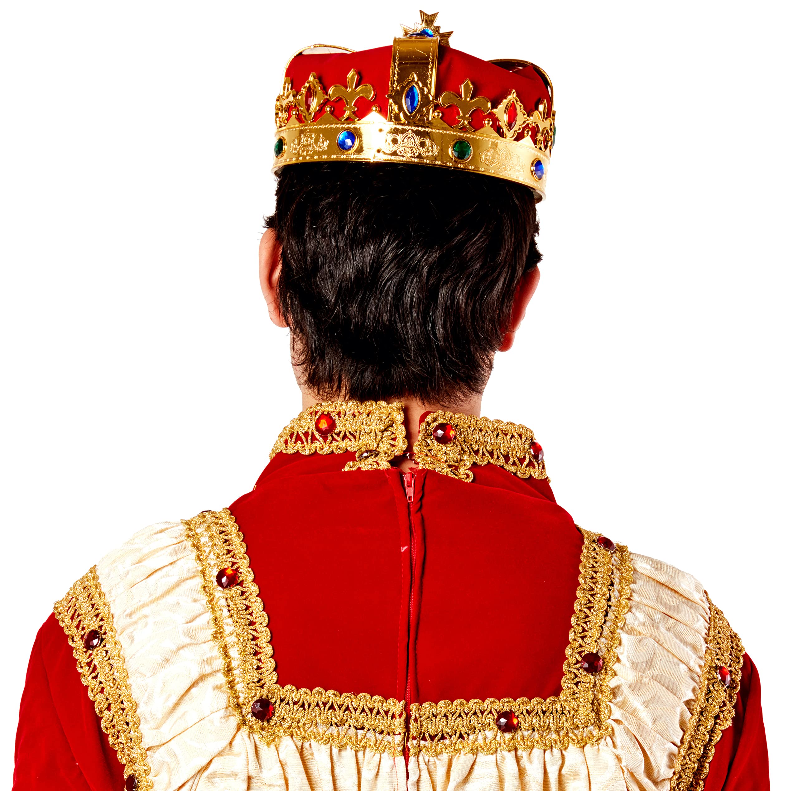Royal King Crown Plastic Hat - Costume Accessory for Halloween, Cosplay & Medieval Themed Parties | Forum Novelties