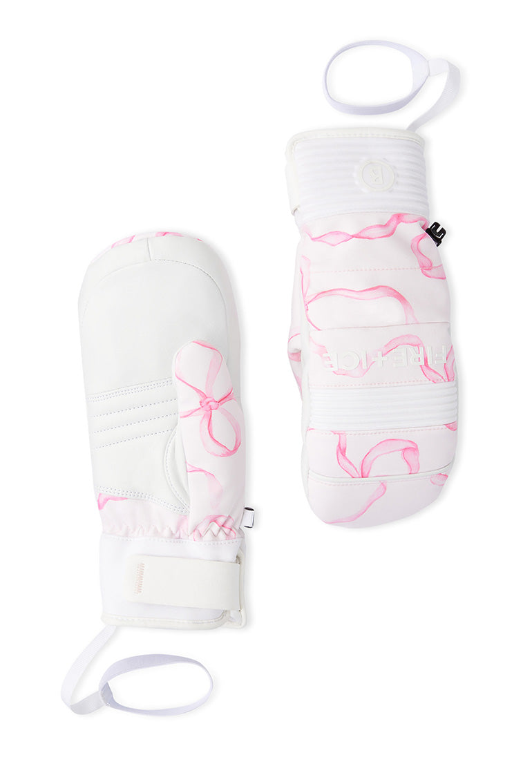 BOGNER FIRE+ICE x LoveShackFancy Pia Mittens - Women's Winter Gloves for Skiing & Snowboarding - Waterproof & Warm Cold Weather Accessories for Outdoor Activities
