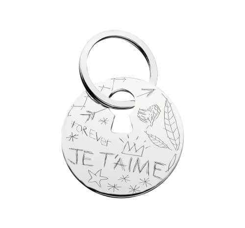 Christofle Graffiti Her Key Chain - Silver Plated Women's Fashion Accessory for Everyday Use & Gift Giving