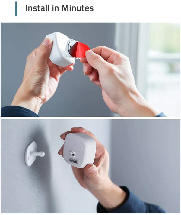 Wireless Motion Sensor Detector - White Wall Mount for Home Security, Smart Lighting & Energy Saving | Indoor/Outdoor Use