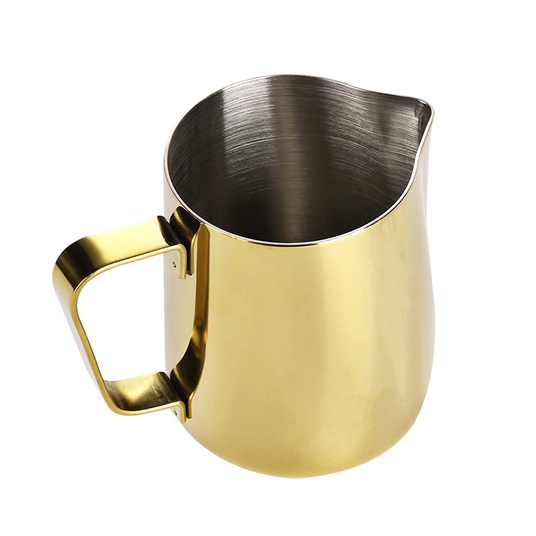Premium 350ML Stainless Steel Milk Frothing Pitcher - Insulated Coffee Frother Cup with Handle & Measurement Scale for Espresso, Latte Art & Cappuccino | Perfect for Home Baristas & Coffee Shops | Dishwasher Safe & Durable Design