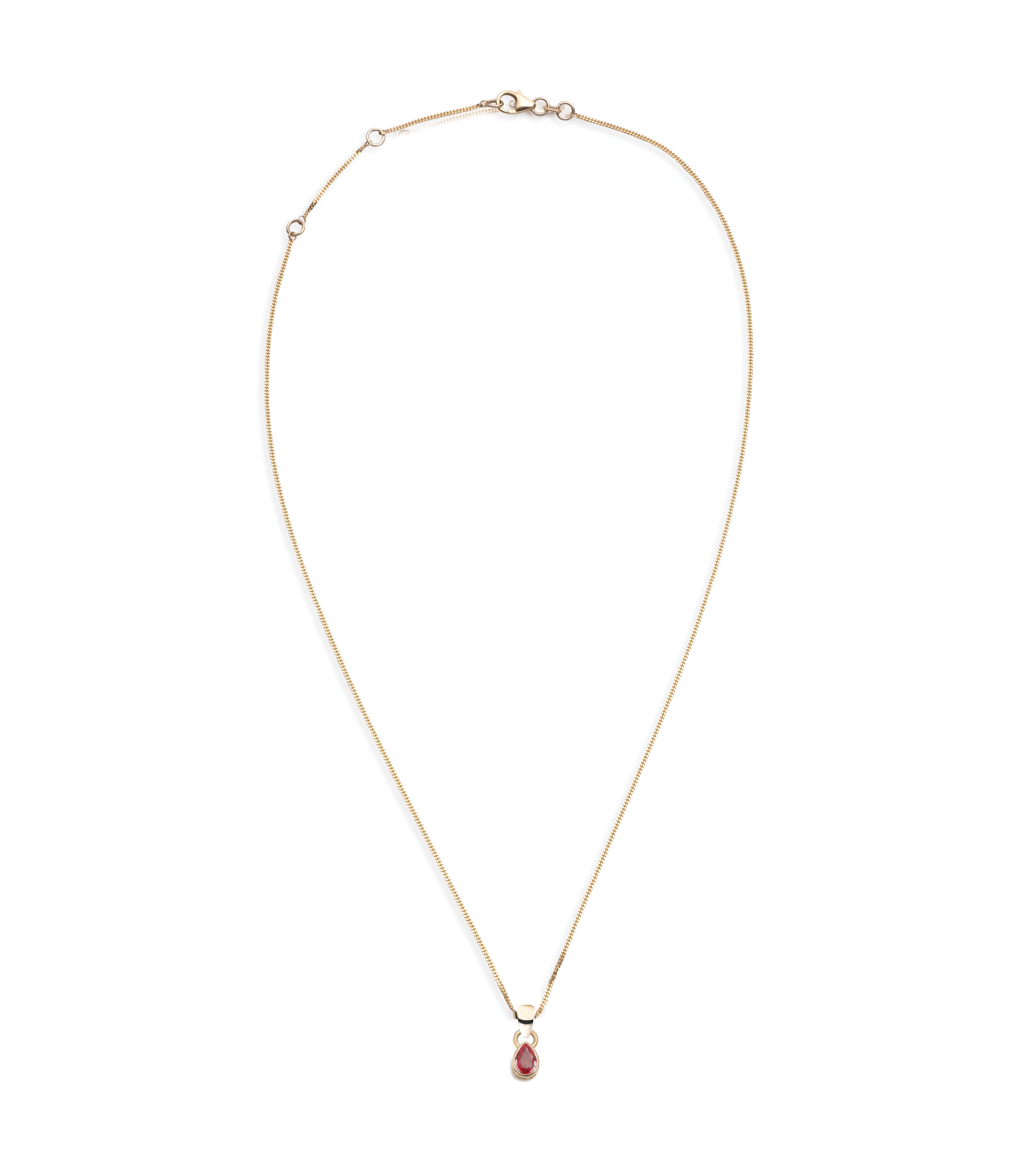 Forever & Always a Pair Ruby Love: Fine Diamond Cut Curb Necklace for Women – Perfect for Anniversaries, Valentine's Day & Romantic Gifts