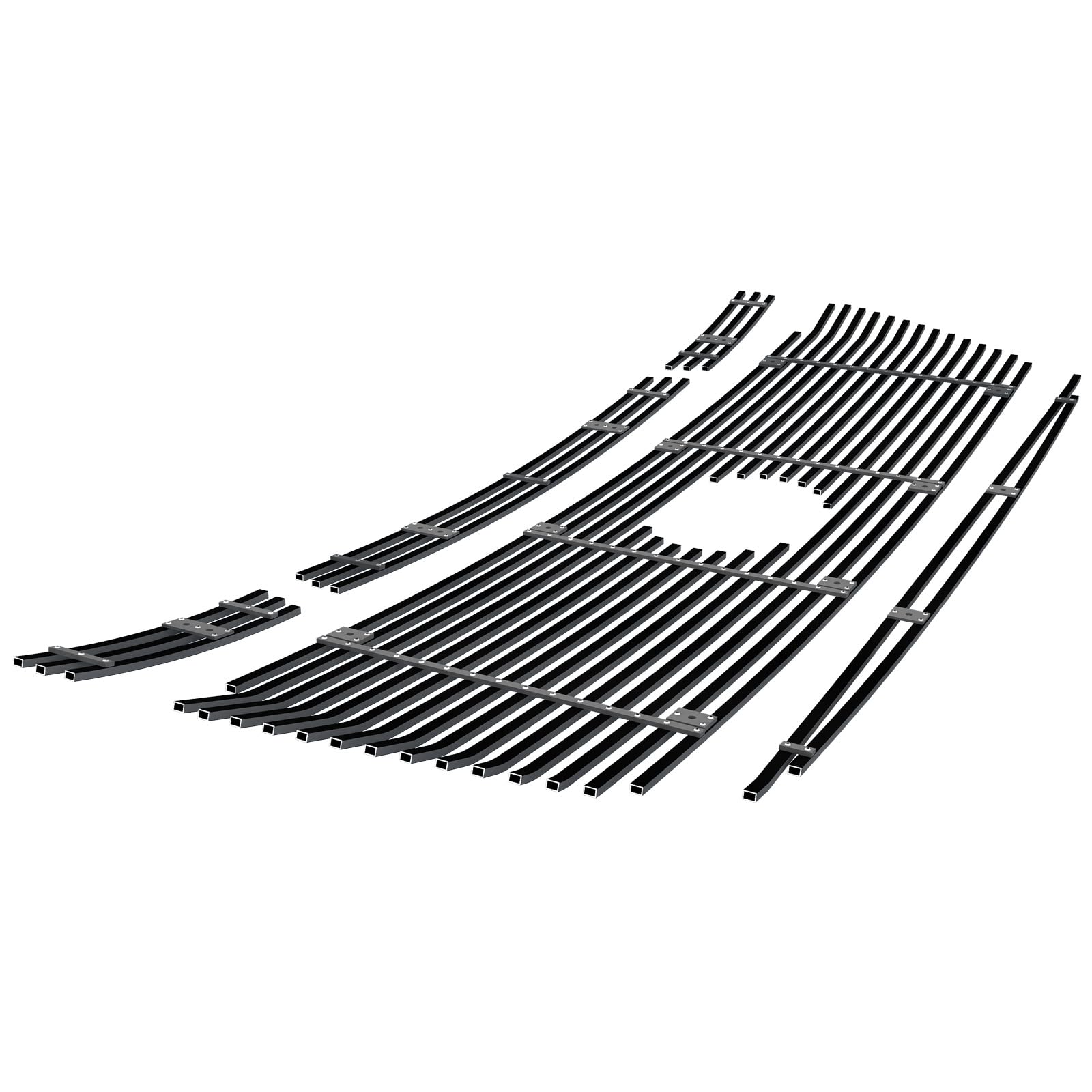 APS Compatible with Toyota Tundra 2010-2013 Black Billet Front Grill Grille Insert Combo - Upper & Lower Bumper Replacement (Part #T61060H) - Perfect for Off-Roading & Truck Customization
