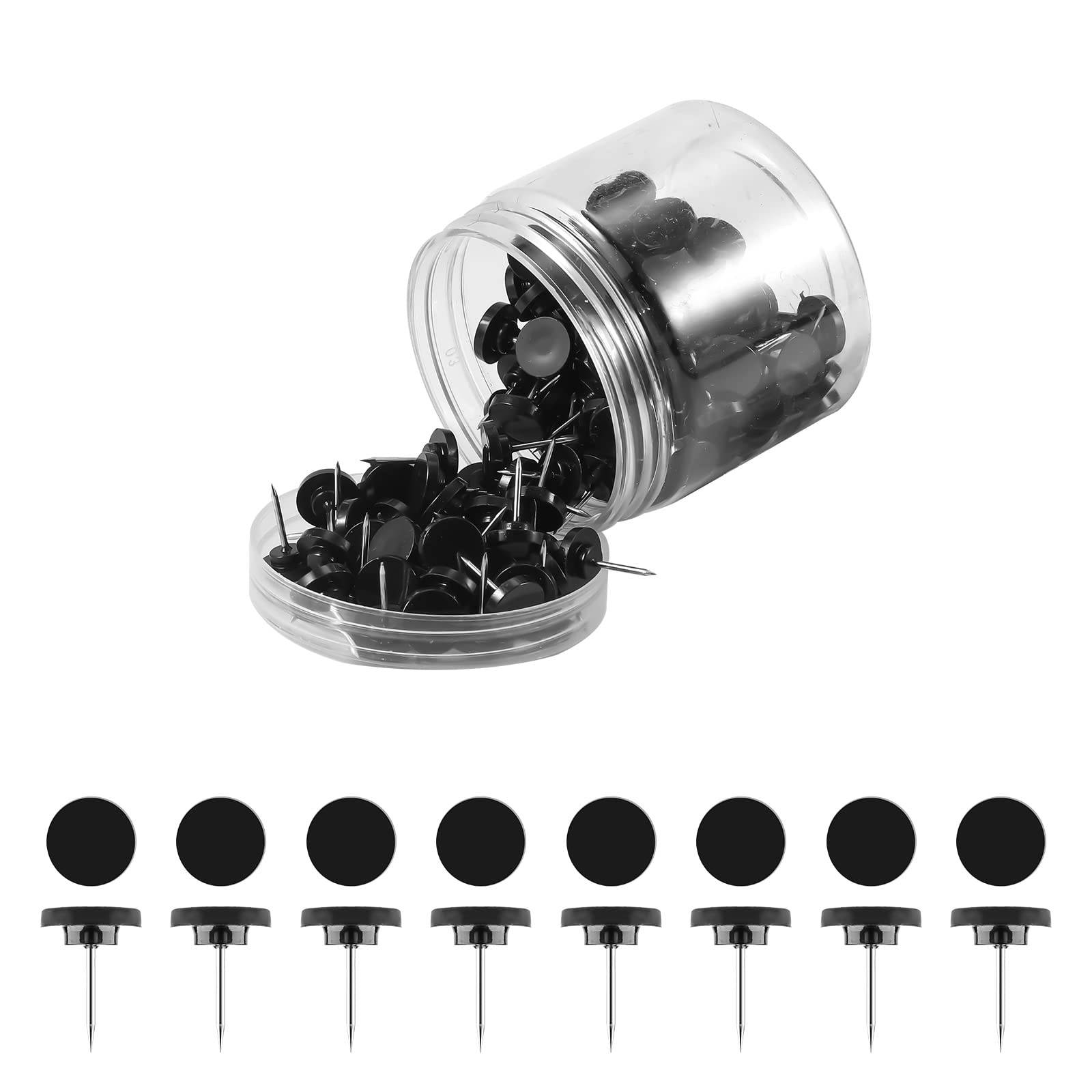 150pcs Black Push Pins for Cork Board, Maps & Posters - Office & Home Use
