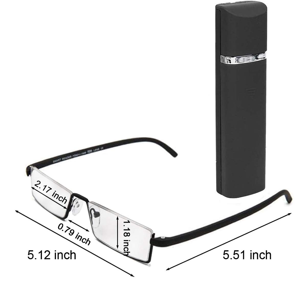Half Rim Reading Glasses for Men & Women - 1.25 Magnification Computer Readers with Protective Case (2 Pack) - Perfect for Office Work, Reading Books & Screen Time