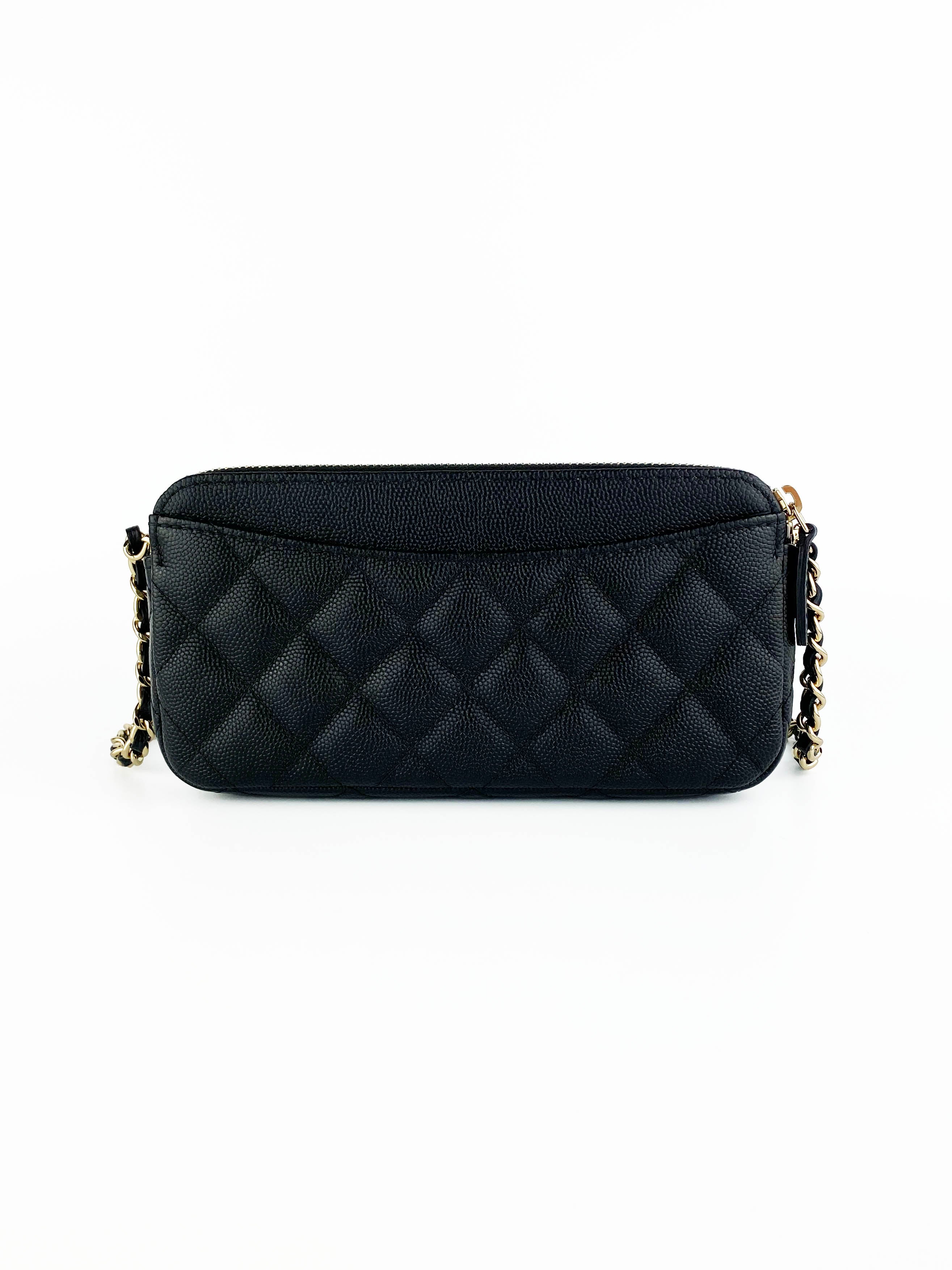 Chanel Black Caviar Leather Wallet on Chain Crossbody Bag - Luxury Designer WOC for Women, Perfect for Parties, Date Nights & Everyday Use