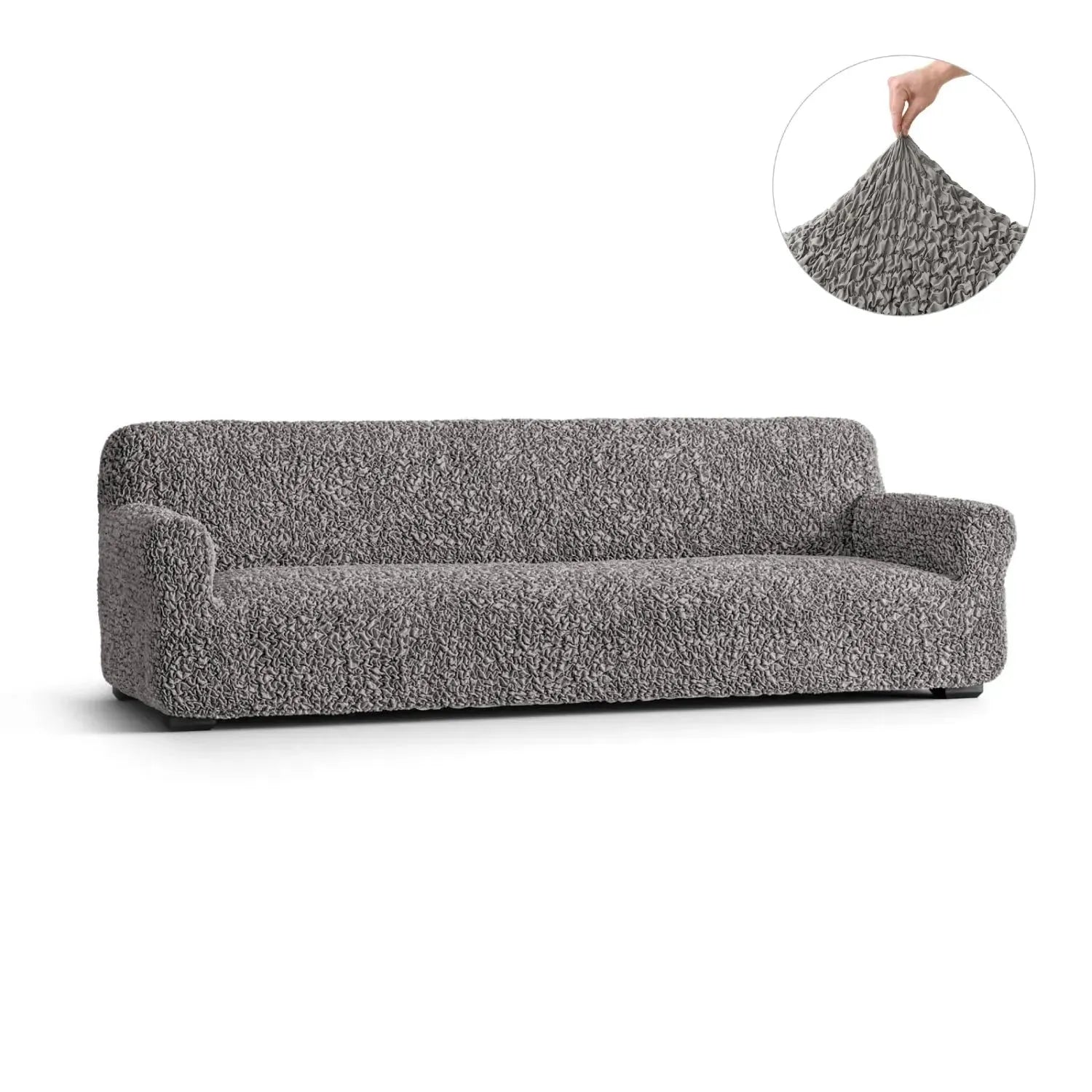 4-Seater Sofa Slipcover - Premium Fuco Cotton Fabric, Washable & Durable Couch Cover for Living Room, Family Room, and Office (Beige) - Perfect for Home Decor, Pet Protection, and Furniture Refresh