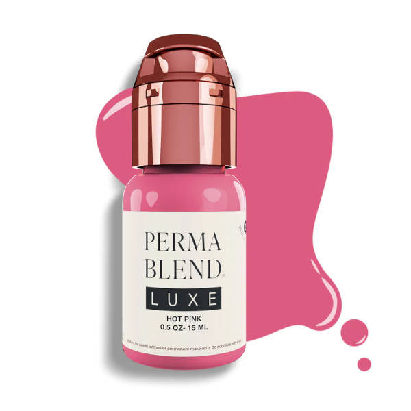 Perma Blend Luxe Hot Pink Tattoo Ink - Professional Cosmetic Pigment for Permanent Makeup & Tattoo Artists - Perfect for Eyebrows, Lips & Body Art