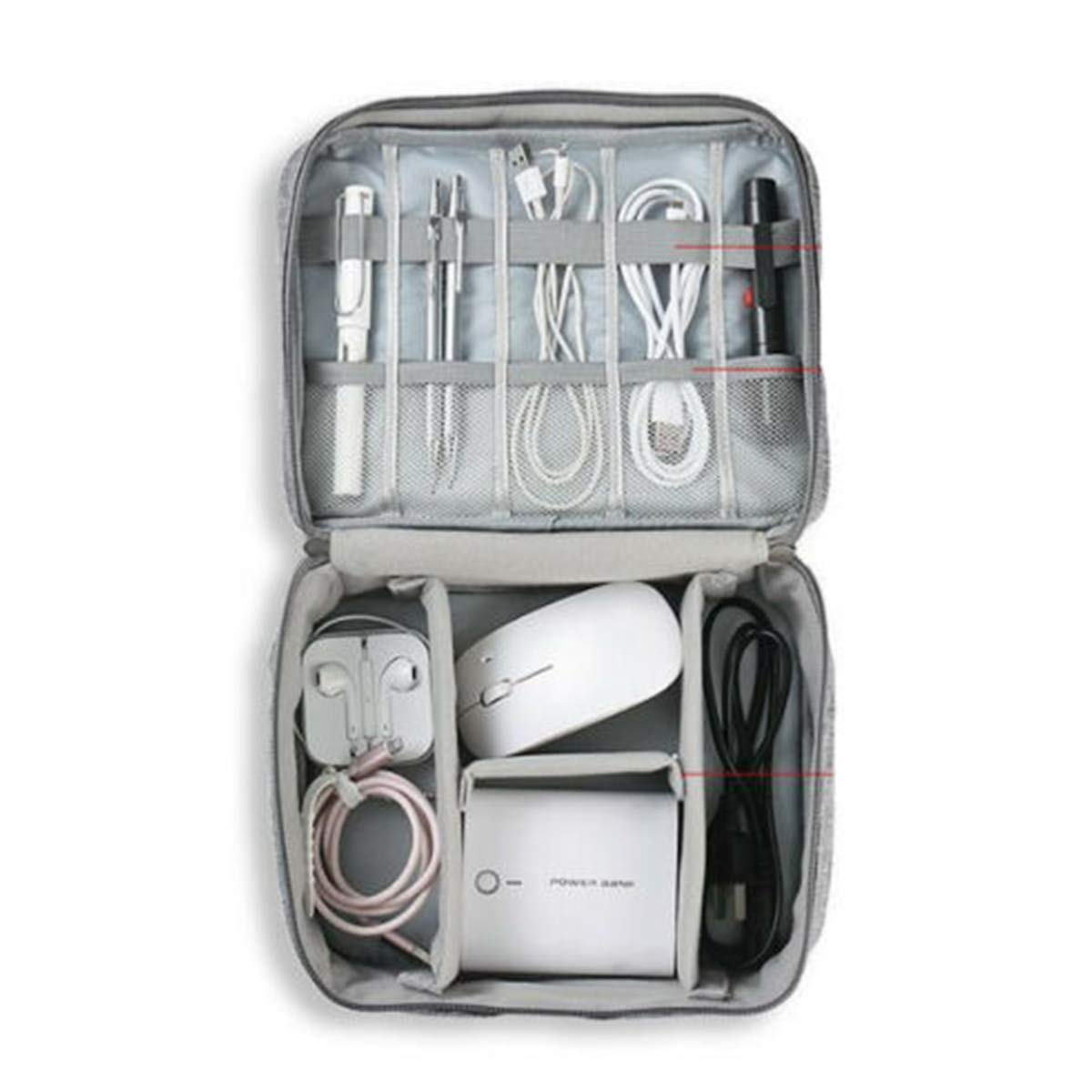 Premium USB Cable Organizer Storage Bag - Durable Electronic Accessories Case for Chargers, Cords & Small Gadgets - Perfect for Travel, Office & Home Organization