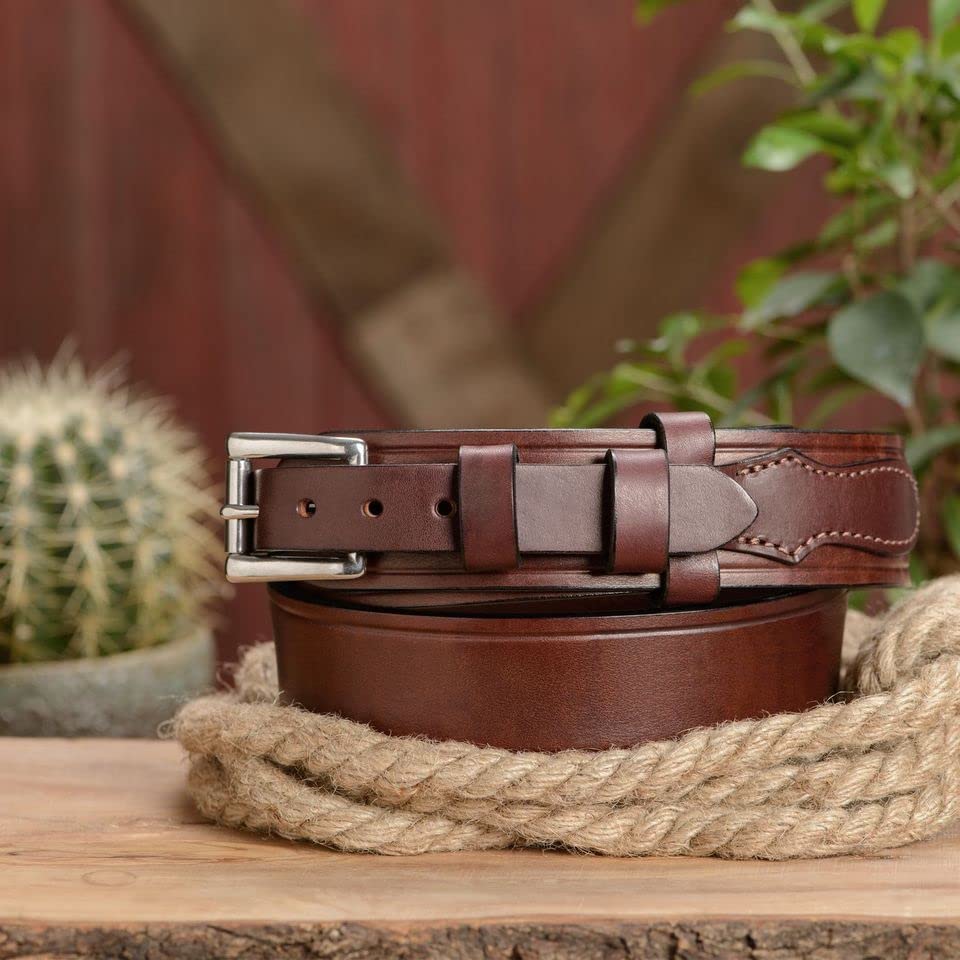 Premium Bullhide Leather Belt for Men - 1.75