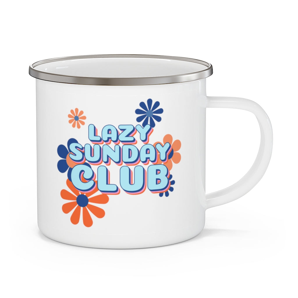 Funny Camping Mug - Insulated Enamel Travel Coffee & Tea Cup - Perfect for Outdoor Adventures, Camping Trips & Gifts