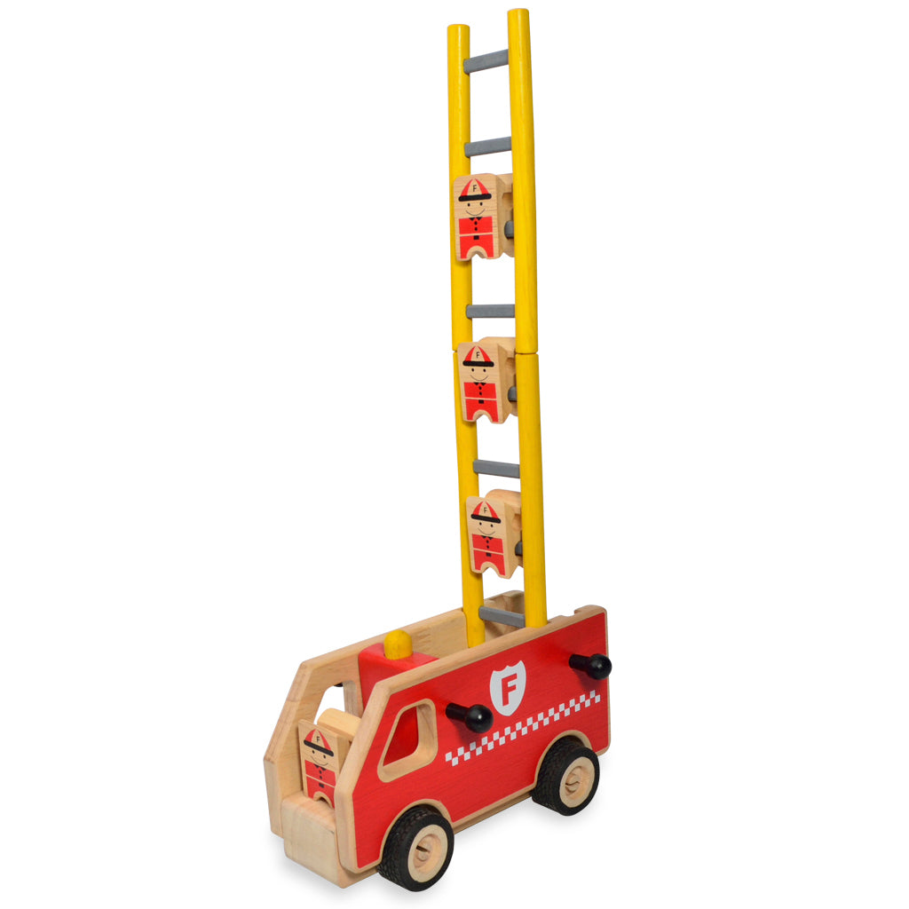 Bass & Bass Firetruck Toy - Acrobatic Firefighter Truck for Kids - Perfect for Pretend Play and Adventure Scenes