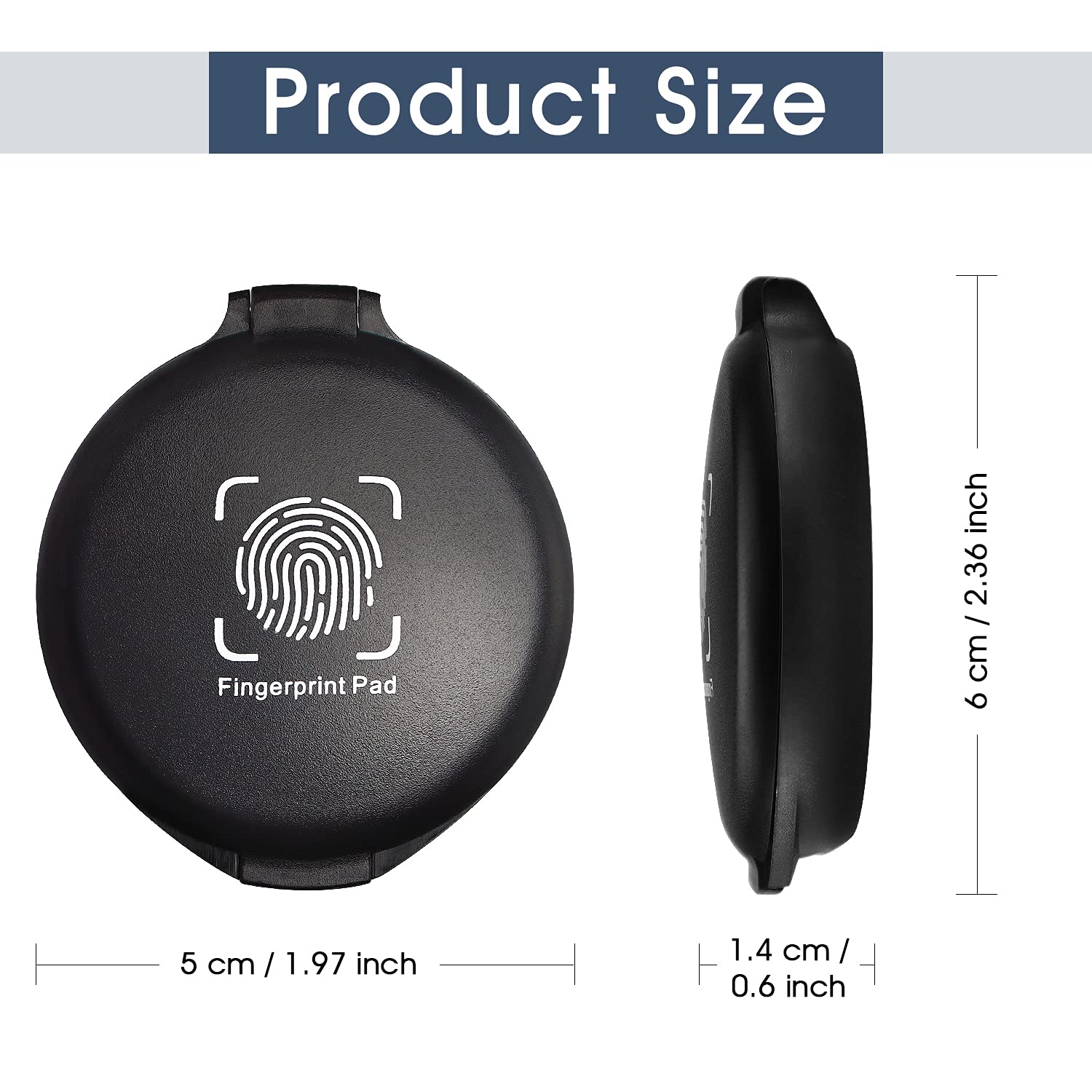 3 Pack Black Fingerprint Ink Pad for Notary, Security ID & Law Enforcement - Thumbprint Stamp Pad for Identification Cards, Documents & Official Use