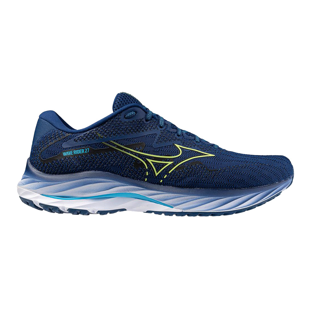 Mizuno Wave Rider 27 Running Shoes for Men - Lightweight Cushioned Sneakers for Road Running & Training - Perfect for Marathon, Jogging & Gym Workouts