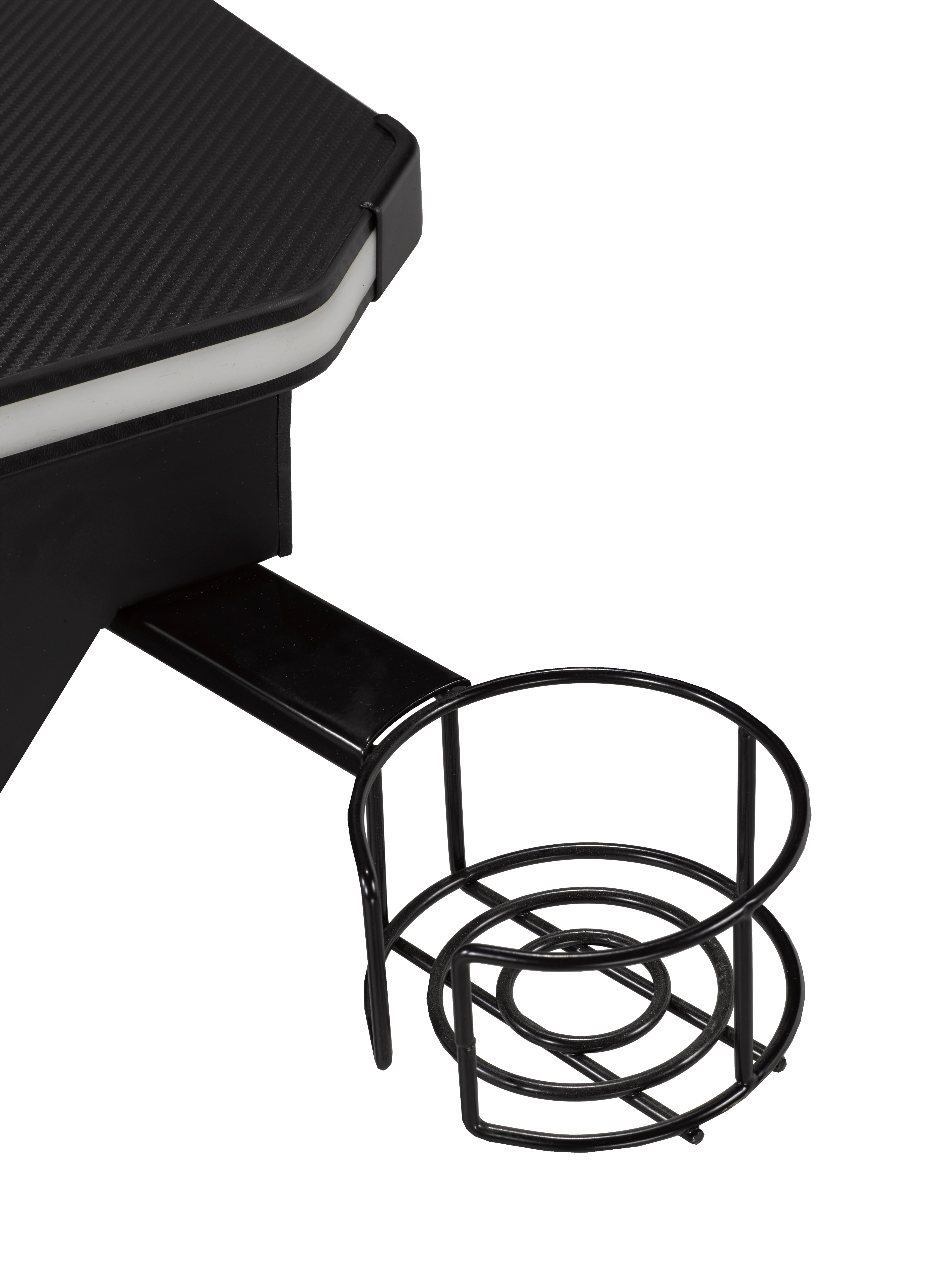 Premium Black Gaming Desk - Ergonomic Design for PC & Console Gamers - Perfect for Home Office & Streaming Setup