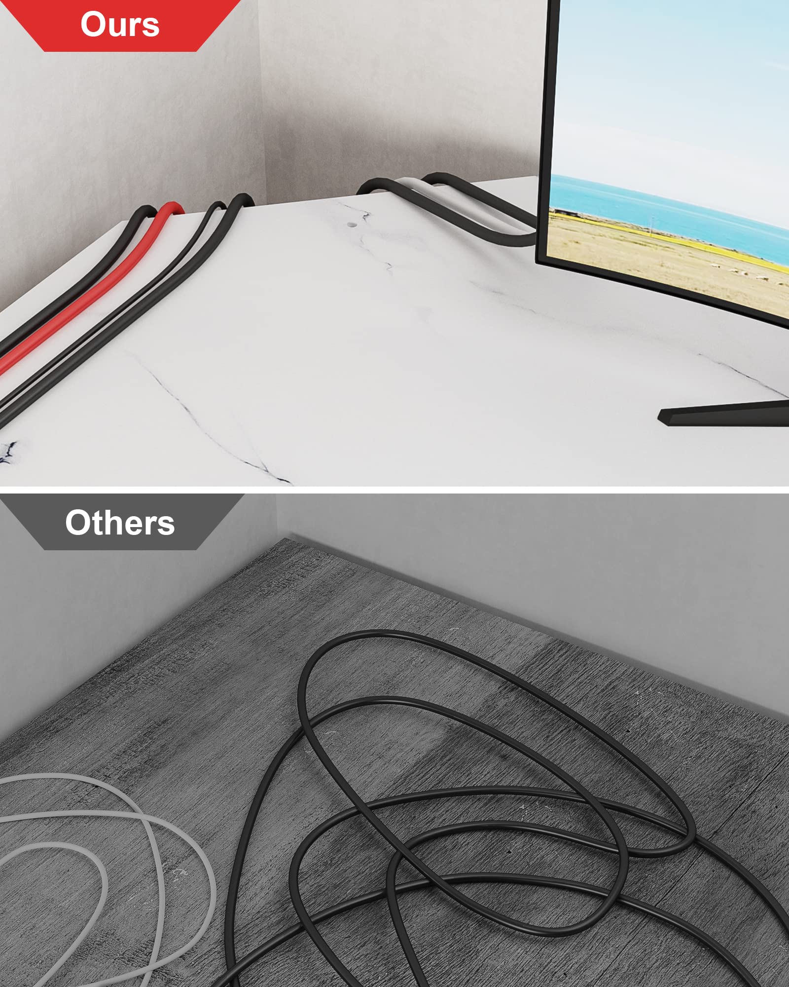 Modern L-Shaped Desk with Shelves - 64.84