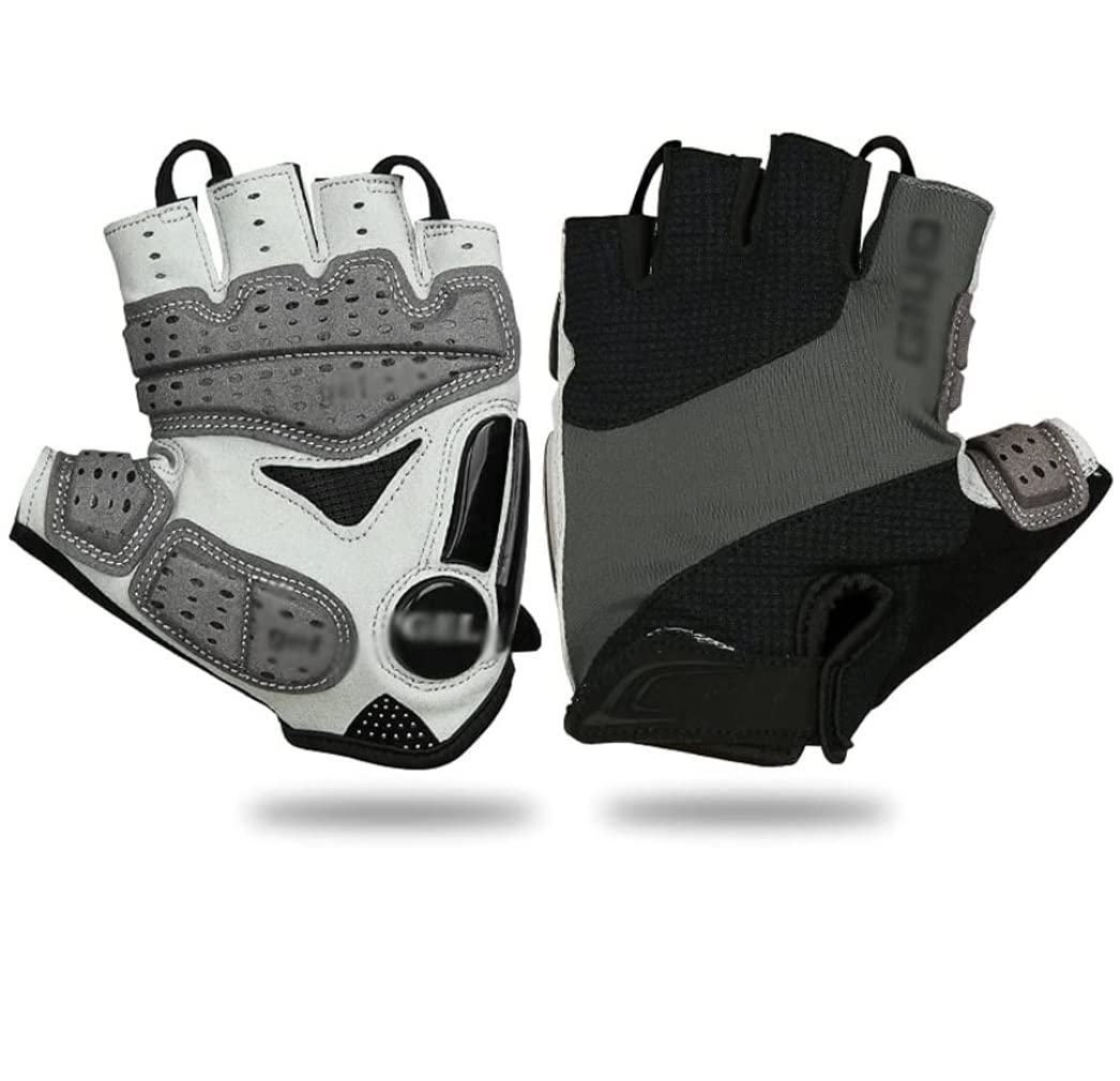 Breathable Shock-Absorbing Bike Gloves - Half Finger Cycling Gloves with Liquid Silica Gel for Mountain Biking & Motorcycle Riding | Perfect for Road Cycling, Commuting & Outdoor Sports