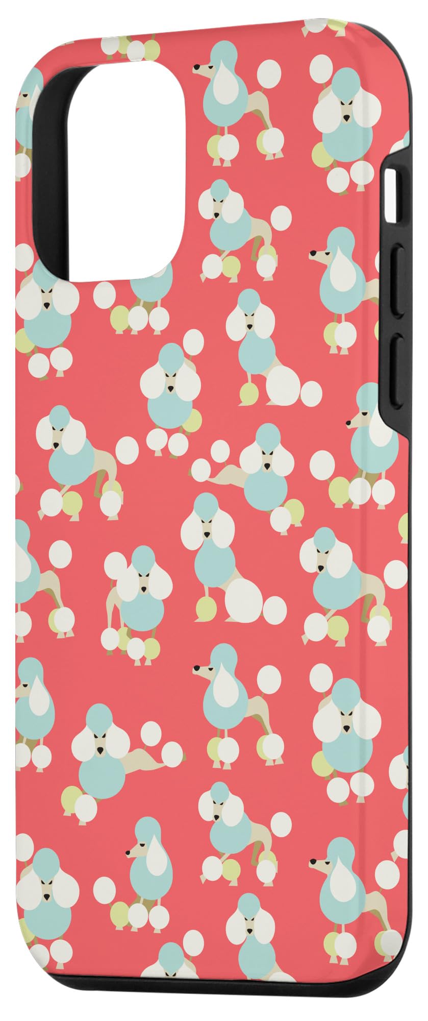 iPhone 12 Mini Poodle Pattern Phone Case - Cute Funny Dog Lover Gift | Protective Cover for iPhone 12 Mini | Perfect Gift for Pet Owners, Dog Lovers & Poodle Enthusiasts | Use at Home, Office or Outdoor Activities