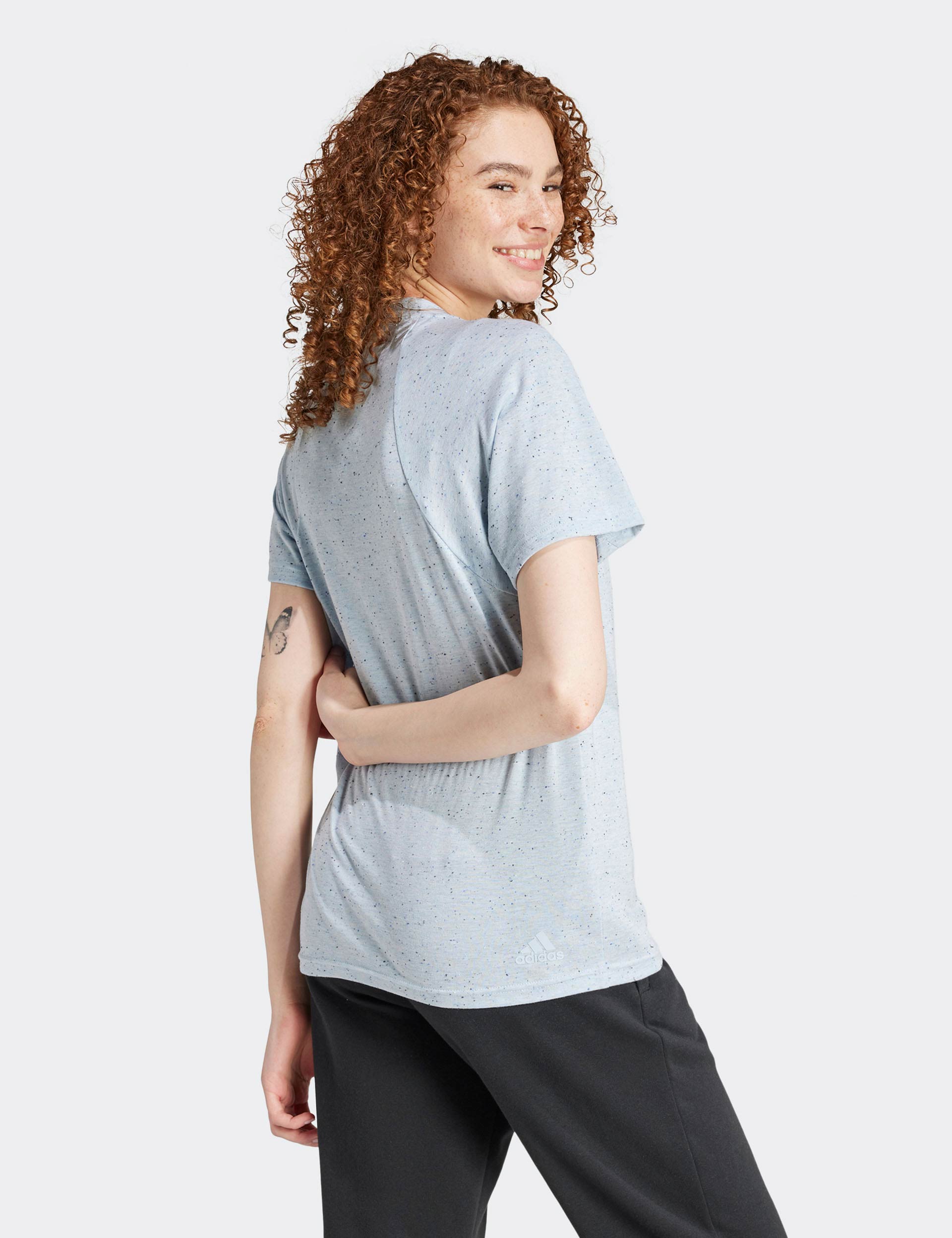 Future Icons Winners 3.0 Graphic T-Shirt - Wonder Blue Melange Cotton Tee for Men | Casual Wear, Street Style & Everyday Comfort