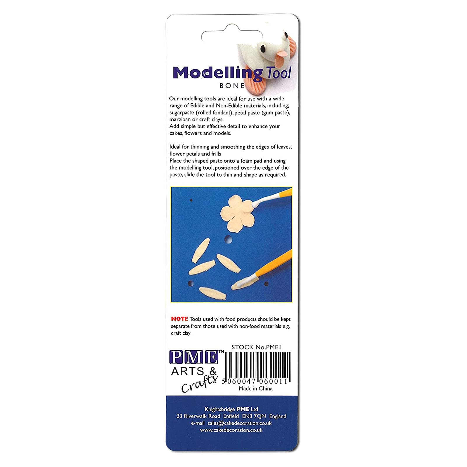 PME Professional Bone Modeling Tool for Cake Decorating - Essential Baking & Pastry Sculpting Kit for Fondant, Gum Paste & Clay - Perfect for Wedding Cakes, Birthday Desserts & DIY Crafts