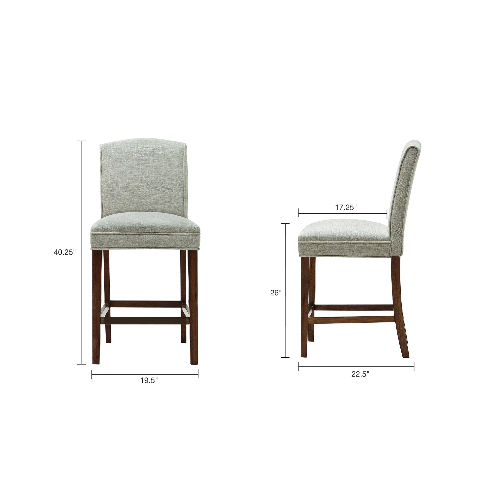 Modern Camel Counter Stool - Adjustable Height Bar Stool for Kitchen Island, Breakfast Nook & Home Bar - Comfortable Backless Stool with Footrest - Perfect for Dining, Entertaining & Small Spaces