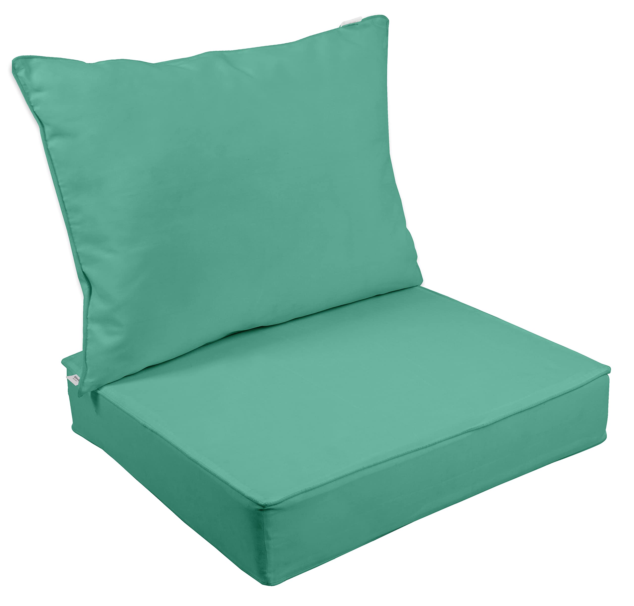 Premium Outdoor Deep Seat Patio Cushions Set - 2-Piece All-Weather Replacement Cushions (25