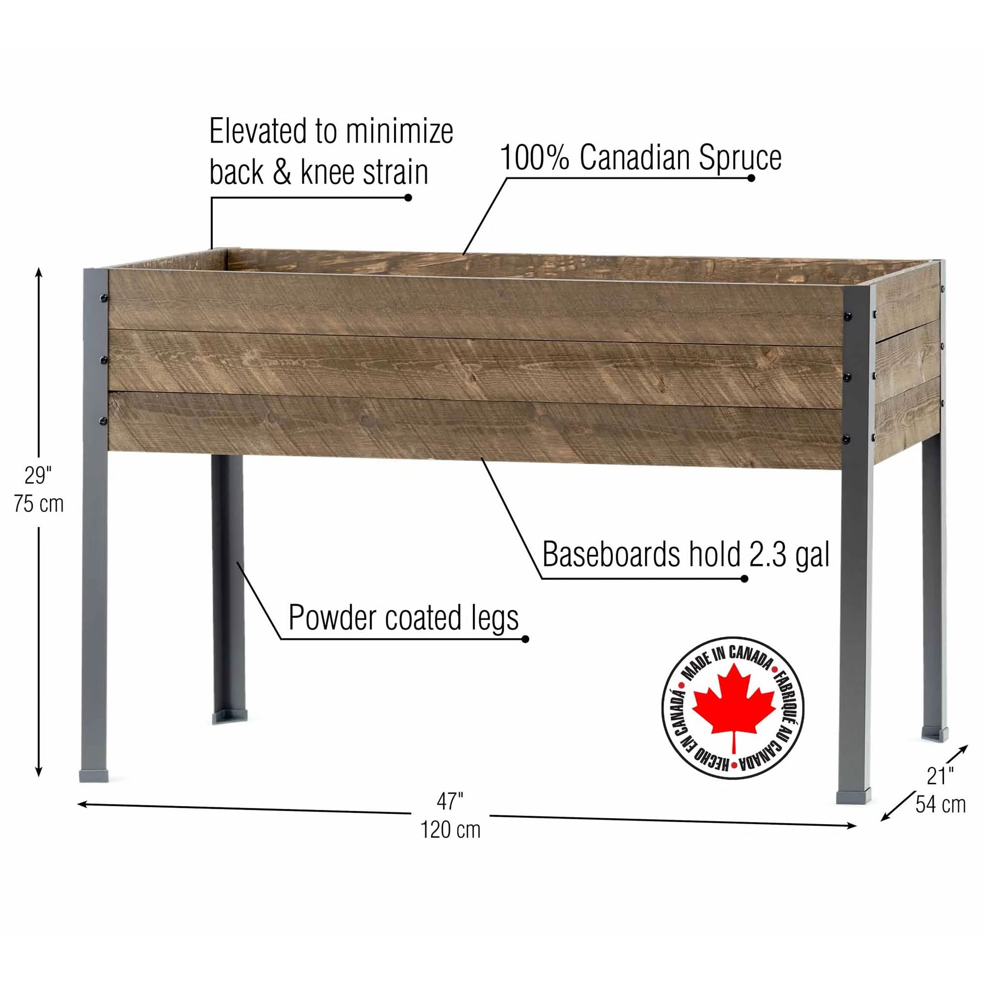 Premium CedarCraft Elevated Spruce Planter Box with Greenhouse Cover - 21