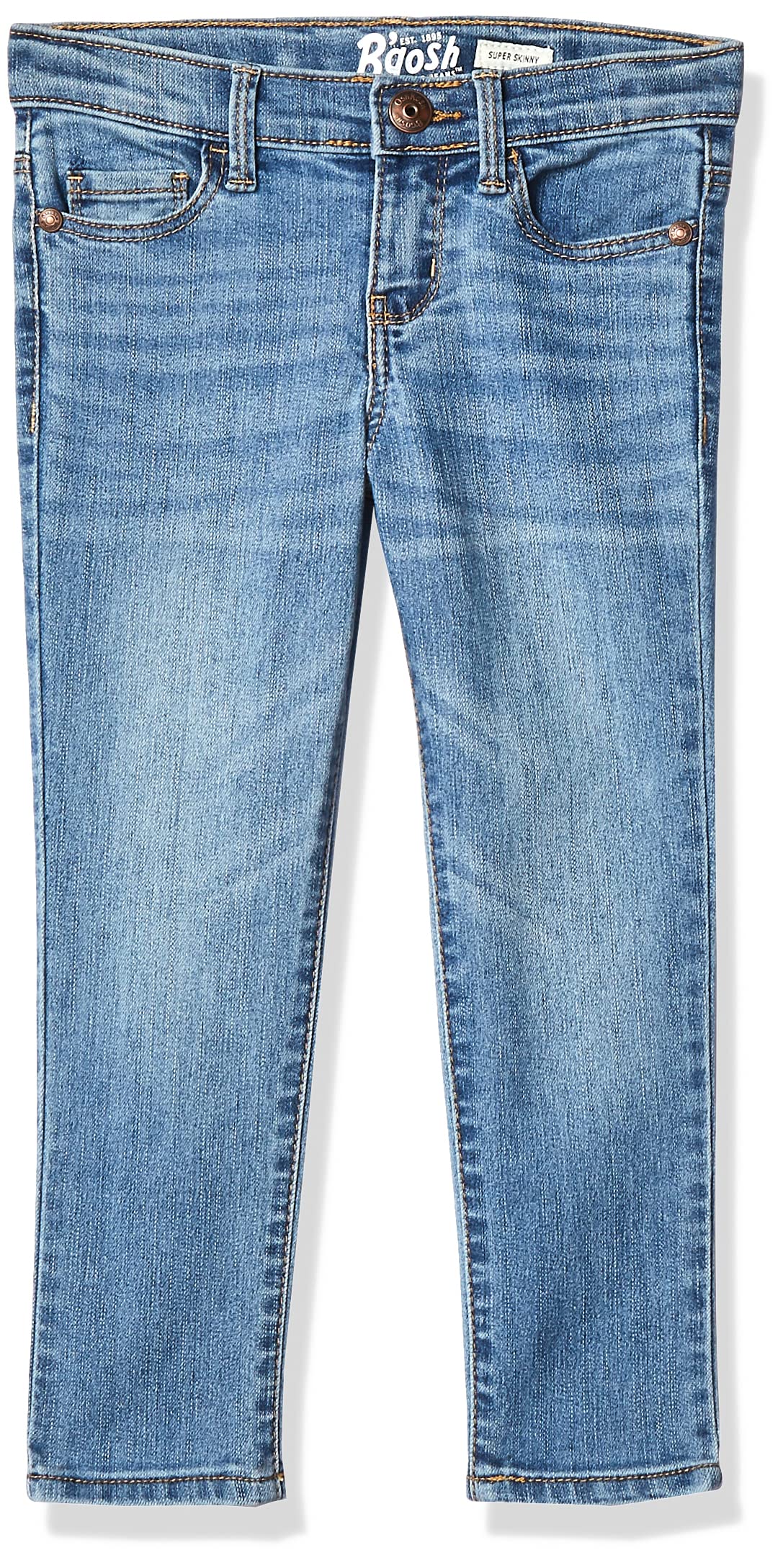 OshKosh B'Gosh Girls' Skinny Jeans - Marine Blue Washed Denim Pants for School & Play | Comfortable Stretch Fit for Active Kids