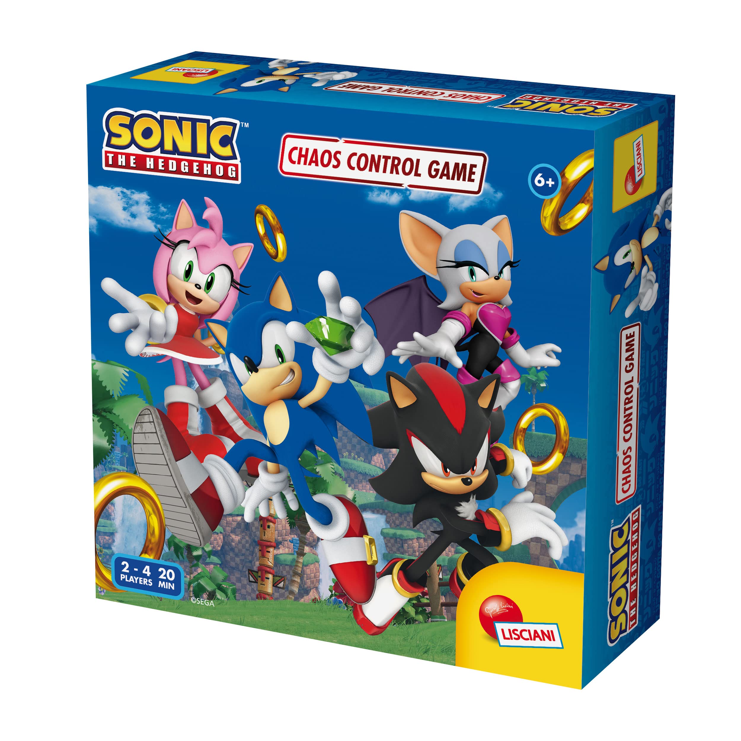 Lisciani Sonic Chaos Board Game for Kids Ages 6+ - Family Fun with Sonic the Hedgehog Characters - 2 to 4 Players - Exciting Race & Strategy Game - 20 Min Playtime - Perfect for Birthday Parties & Family Game Nights