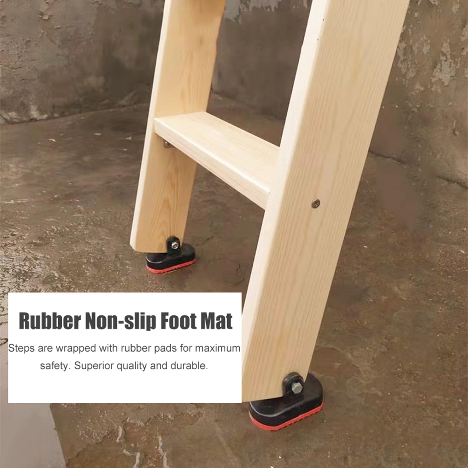 Solid Pine Wood Bunk Bed Ladder - Non-Slip 4/5/6 Step Replacement Stairs for Twin/Full Bunk Beds | Safe & Sturdy Climbing Solution for Kids & Adults Bedroom