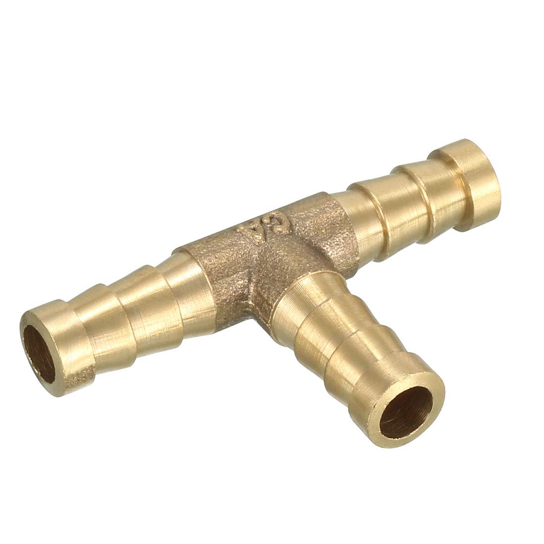 8mm Brass Barb Hose Fitting Tee - 3 Way Barbed Connector for Air, Water, Fuel & Gas - Perfect for Plumbing, Automotive & Industrial Applications
