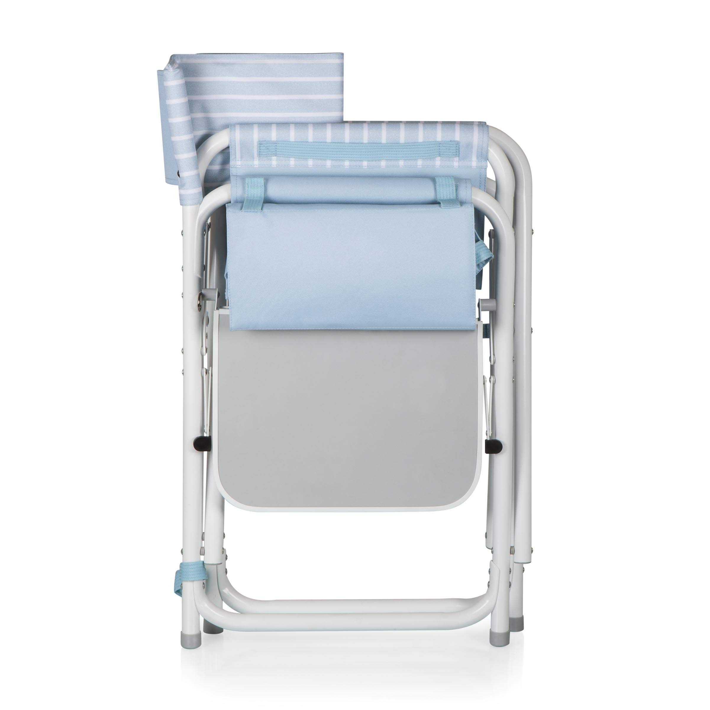 Picnic TIME Outdoor Directors Chair with Side Table - Portable Folding Beach Chair for Adults, Sturdy Camping Chair with Built-in Table - Perfect for Beach, Backyard, Camping & Outdoor Relaxation