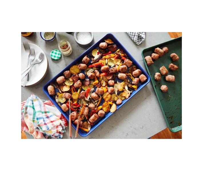 Best Non-Stick Baking Sheet Pans Set - Heavy Duty Cookie Sheets for Oven, Roasting, Cooking - Perfect for Baking Cookies, Roasting Vegetables, and Meal Prep - Great Jones Holy Sheet Pans