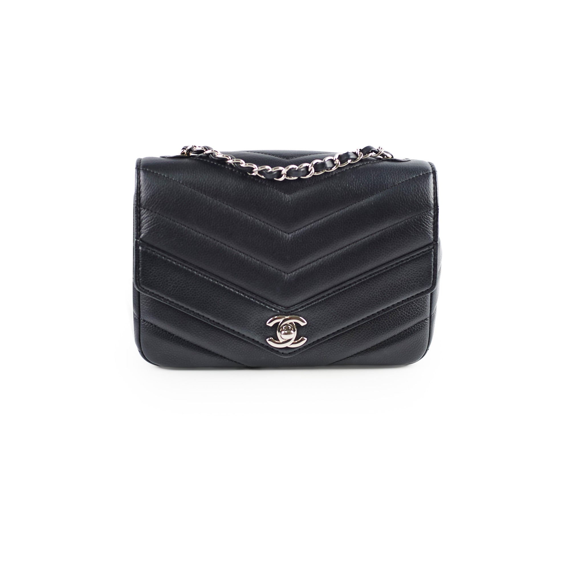Chanel Caviar Chevron Crossbody Bag Black - Luxury Quilted Leather Shoulder Purse for Women | Perfect for Date Night, Parties & Everyday Use