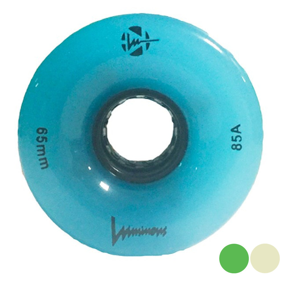 Luminous LED Glow 65mm Light Up Quad Wheels - Bright Light Up Roller Skate Wheels for Night Skating, Raves & Outdoor Activities