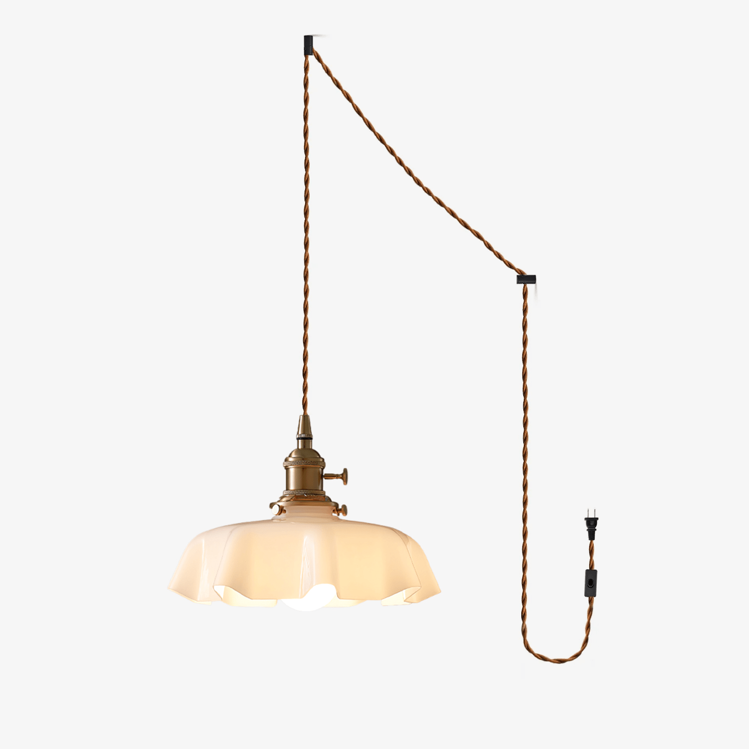 Vintage French Floral Pendant Swag Light - Elegant Hanging Ceiling Lamp for Dining Room, Bedroom & Kitchen Decor | Adjustable Chain & Romantic Ambience Lighting