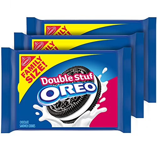 OREO Double Stuf Chocolate Sandwich Cookies - Family Size (4 Sets, 3 Packs) | Bulk Snacks for Parties, School Lunches & Office Treats