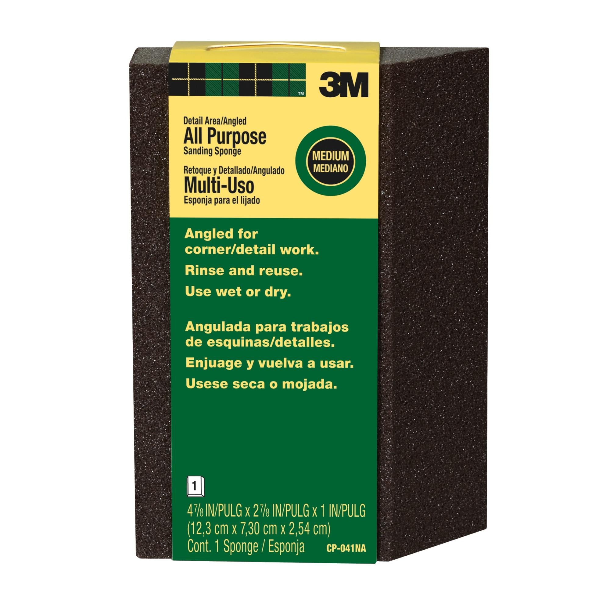 3M Angled Sanding Sponge CP 041NA - Medium Grit 2 7/8