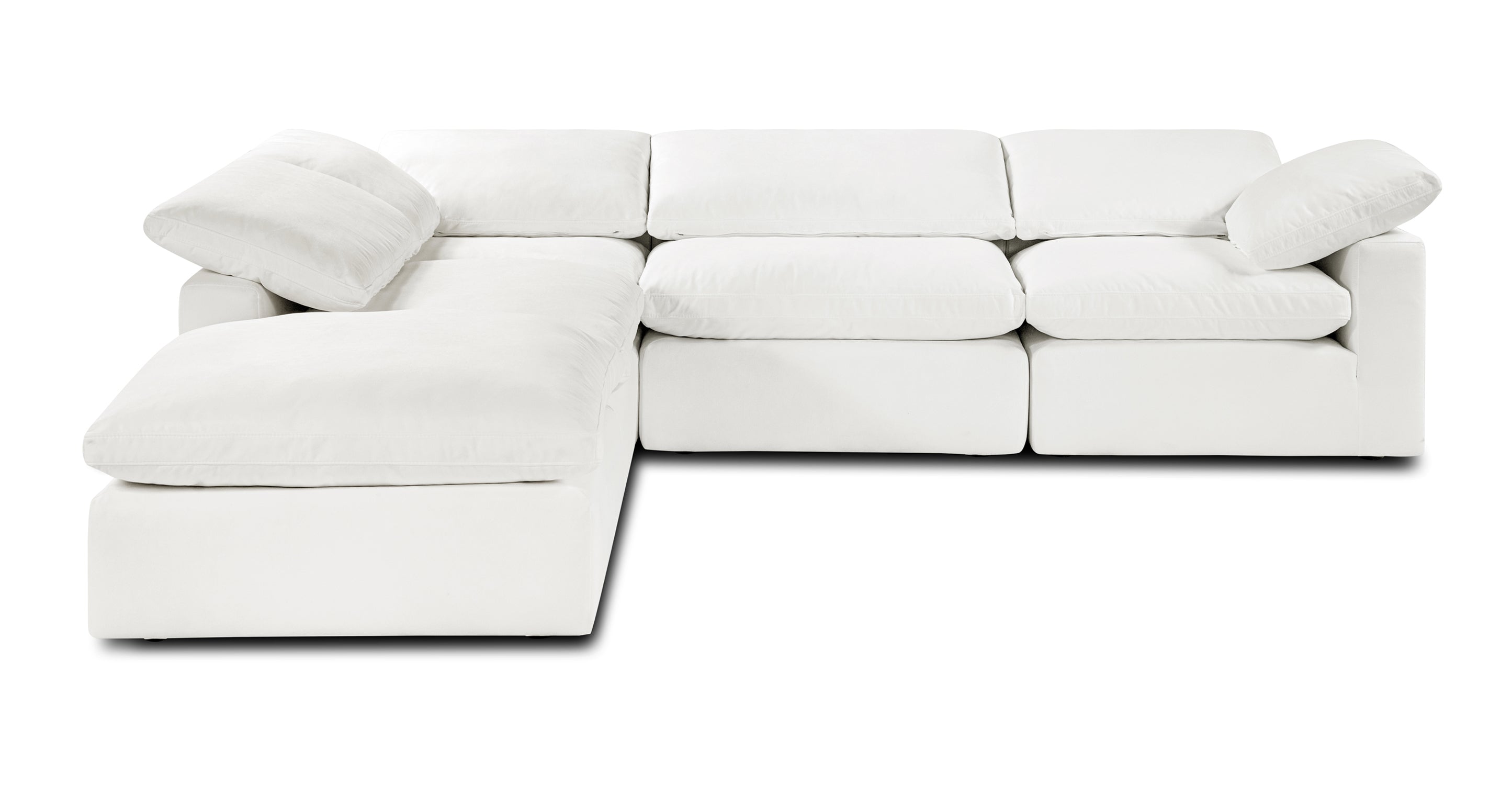5-Seat Aspen Modular Chaise Sectional Sofa - Modern L-Shaped Living Room Couch with Reversible Chaise for Home, Apartment & Office Lounge