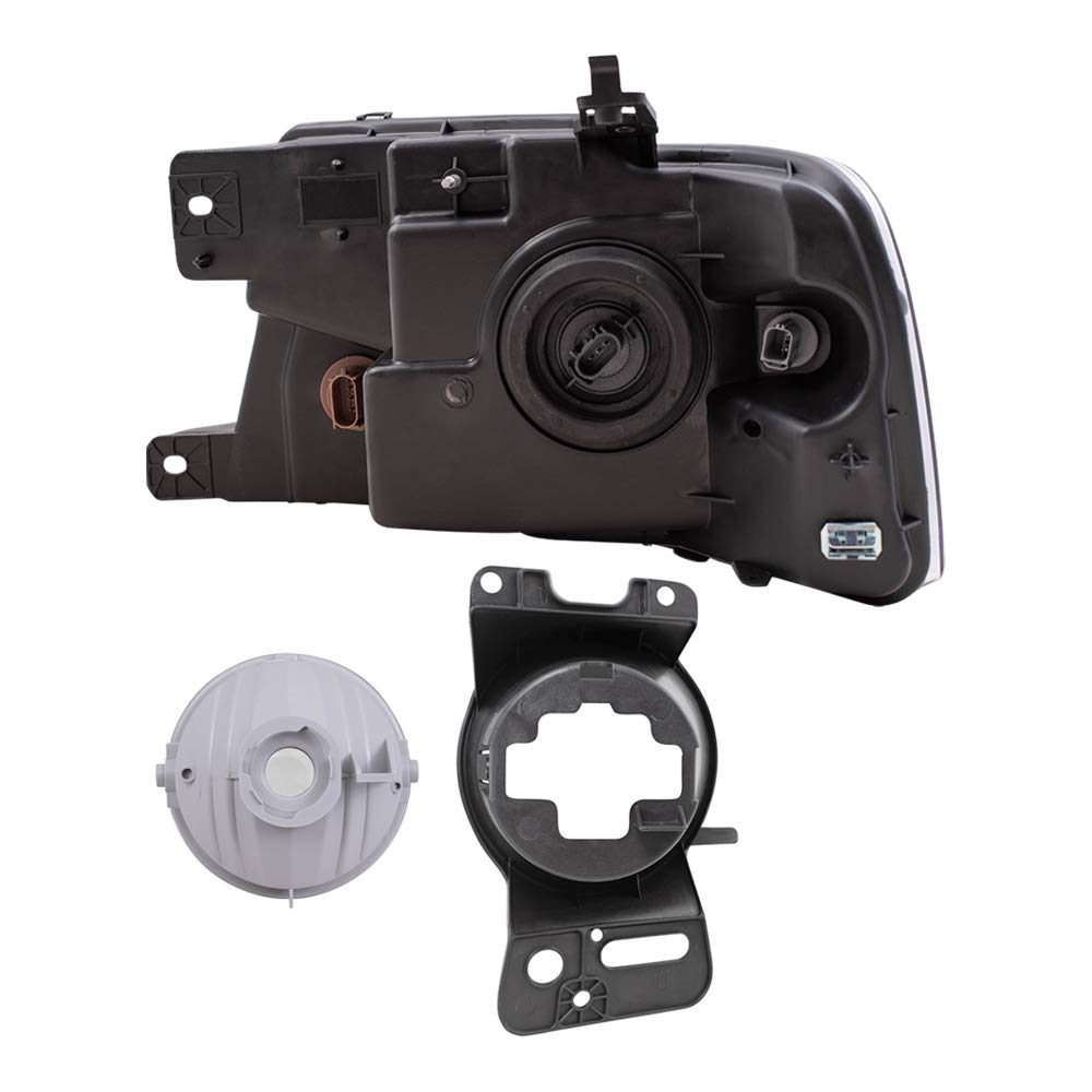 Brock Replacement Headlights Set - Left & Right Driver Passenger Side Fog Lights with Shadow Gray Black Bezel & Mounting Brackets (6-Piece) | Compatible with 2006-2008 Ford F-150 | Perfect for Off-Roading, Night Driving & Truck Upgrades