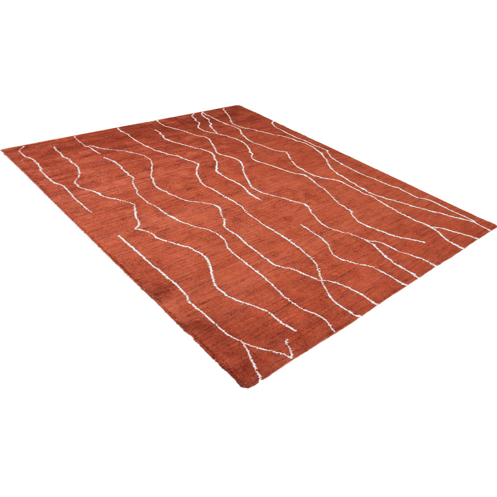 Handmade Infinity Hand Knotted Rug - Premium Wool Area Rug for Living Room, Bedroom, Dining Room - Soft & Durable Home Decor