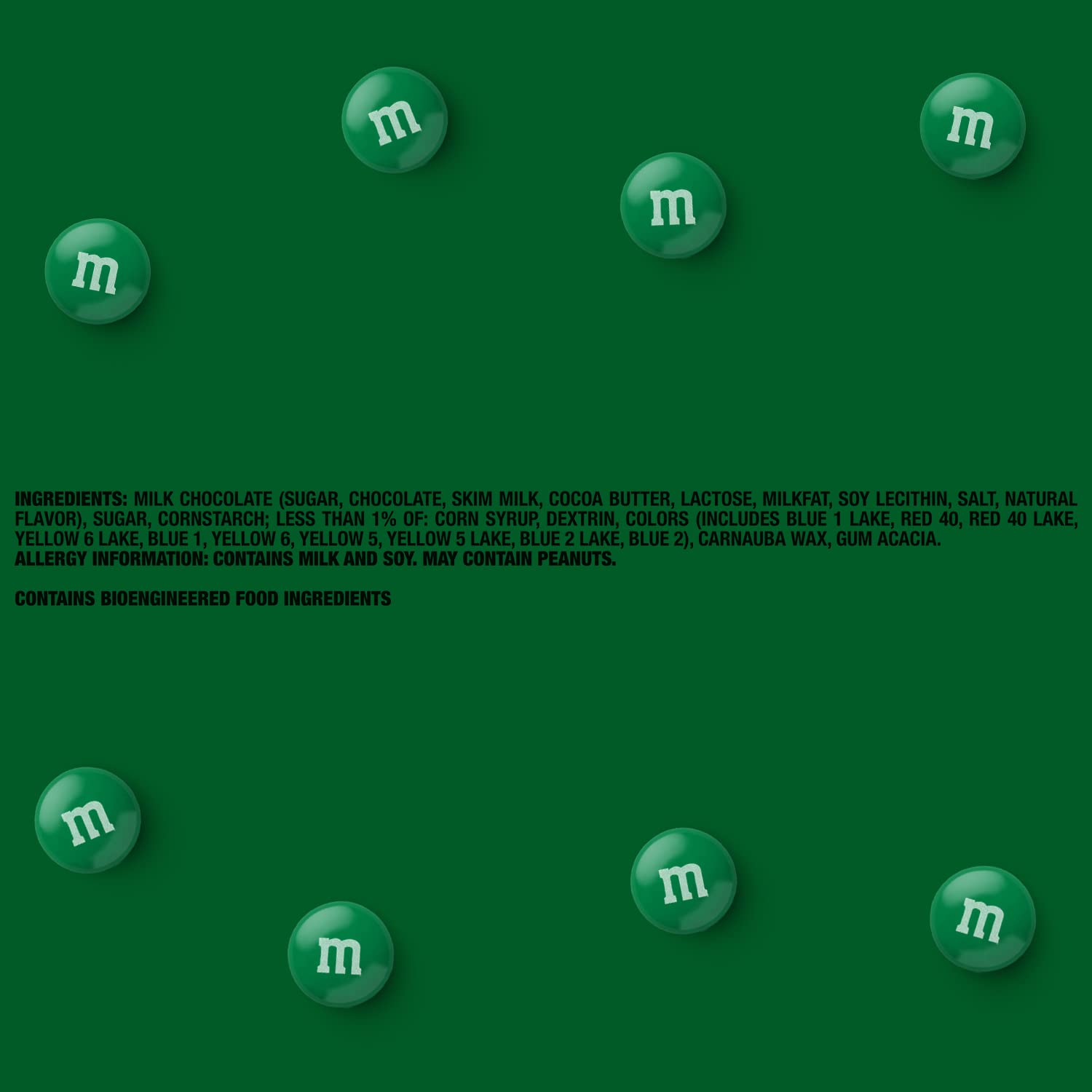 M&M'S Dark Green Milk Chocolate Candy - 5lbs Bulk Resealable Bag for Candy Bars, Holiday Parties, Graduations, Christmas, Dessert Tables & DIY Party Favors - Perfect for Baking, Gift Giving & Office Snacks